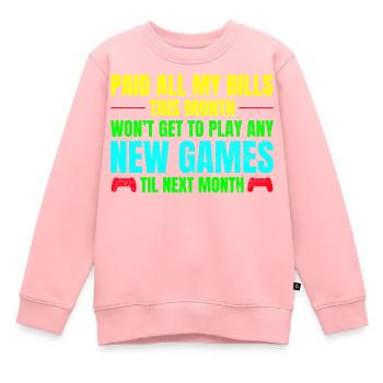 Videospiel-Liebhaber Gamer Gaming Lustiges Sprichwort - Kinder Premium Organic Sweatshirt - Rosa - Vorne - AI Model Kid Female (0cm)