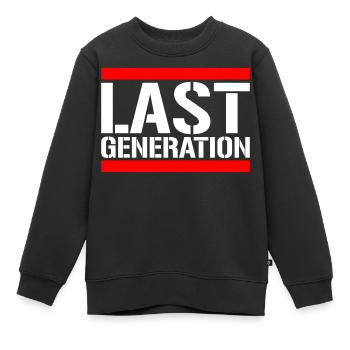 Letzte Generation | Farben änderbar - Kinder Premium Organic Sweatshirt - Schwarz - Vorne - AI Model Kid Female (0cm)