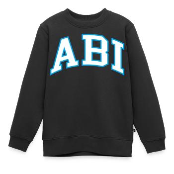 ABI - Kinder Premium Organic Sweatshirt - Schwarz - Vorne - AI Model Kid Female (0cm)