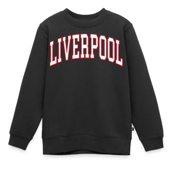 Liverpool - Kinder Premium Organic Sweatshirt - Schwarz - Vorne - AI Model Kid Female (0cm)