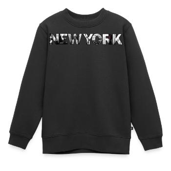 New York Schriftzug - Kinder Premium Organic Sweatshirt - Schwarz - Vorne - AI Model Kid Female (0cm)