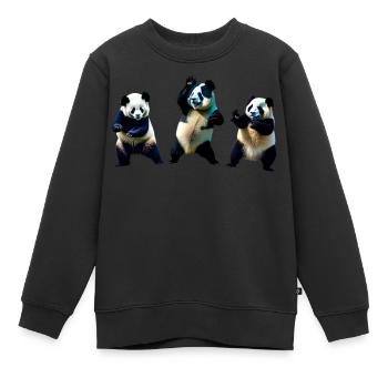 Méditation - Sweat Premium enfant bio - noir - Devant - AI Model Kid Female (0cm)