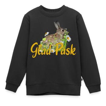 glad pask Frohe Ostern - Kinder Premium Organic Sweatshirt - Schwarz - Vorne - AI Model Kid Female (0cm)