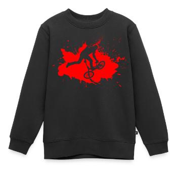Bikedancer Rot - Kinder Premium Organic Sweatshirt - Schwarz - Vorne - AI Model Kid Female (0cm)