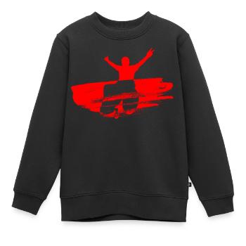 Paralimpisches Rot - Kinder Premium Organic Sweatshirt - Schwarz - Vorne - AI Model Kid Female (0cm)