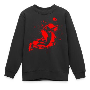 Volleyball Spike Homme Rouge - Sweat Premium enfant bio - noir - Devant - AI Model Kid Female (0cm)