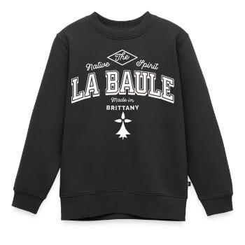 La Baule, die einheimische Spirituose aus der Bretagne - Kinder Premium Organic Sweatshirt - Schwarz - Vorne - AI Model Kid Female (0cm)