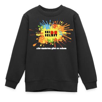 Sei Du Selbst - Selbstbewusst - Ich bin toll - Kinder Premium Organic Sweatshirt - Schwarz - Vorne - AI Model Kid Female (0cm)