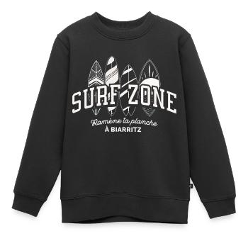 Surf Zone Bringen Sie Ihr Board zurück nach Biarritz - Kinder Premium Organic Sweatshirt - Schwarz - Vorne - AI Model Kid Female (0cm)