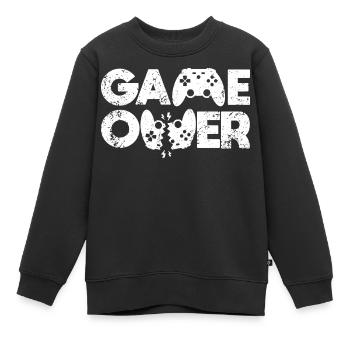 Game Over Gamepad Gaming Zocker Gamer Controller - Sweat Premium enfant bio - noir - Devant - AI Model Kid Female (0cm)