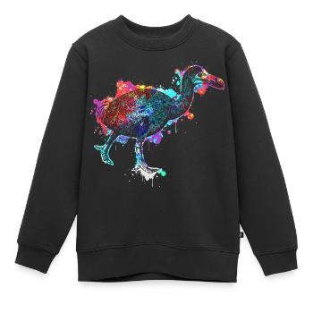 Dodo - oiseau disparu incapable de voler - Sweat Premium enfant bio - noir - Devant - AI Model Kid Female (0cm)