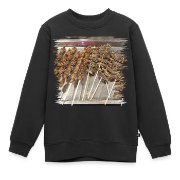 Bist du bereit für einen Insekten-Snack? - Kinder Premium Organic Sweatshirt - Schwarz - Vorne - AI Model Kid Female (0cm)