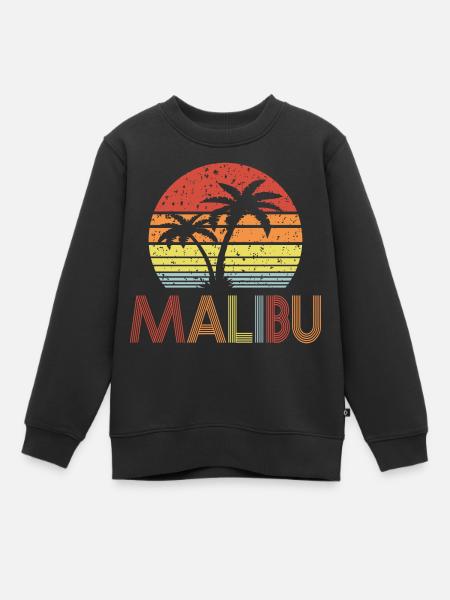 Malibu - Kinder Premium Organic Sweatshirt - Schwarz