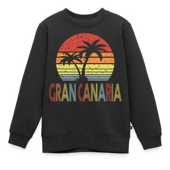 Gran Canaria - Kinder Premium Organic Sweatshirt - Schwarz - Vorne - AI Model Kid Female (0cm)