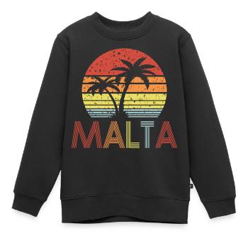 Malte - Sweat Premium enfant bio - noir - Devant - AI Model Kid Female (0cm)