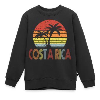 Costa Rica - Kinder Premium Organic Sweatshirt - Schwarz - Vorne - AI Model Kid Female (0cm)