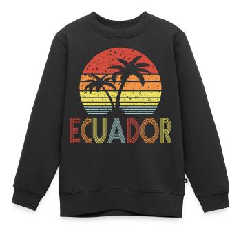 Équateur - Sweat Premium enfant bio - noir - Devant - AI Model Kid Female (0cm)