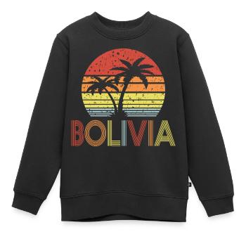 Bolivie - Sweat Premium enfant bio - noir - Devant - AI Model Kid Female (0cm)
