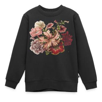 Blumen - Kinder Premium Organic Sweatshirt - Schwarz - Vorne - AI Model Kid Female (0cm)