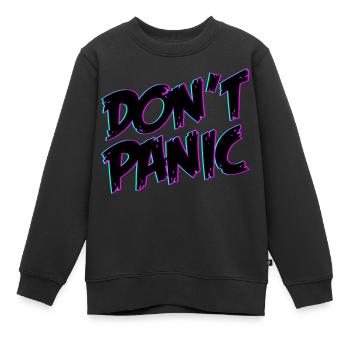 Ne paniquez pas | Couleurs changeantes - Sweat Premium enfant bio - noir - Devant - AI Model Kid Female (0cm)