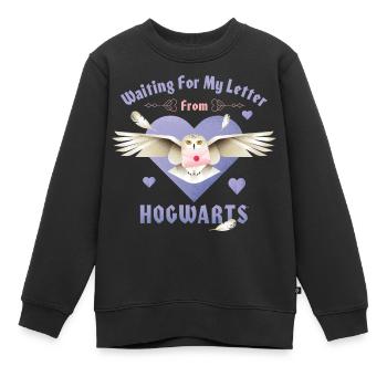 Harry Potter Waiting For My Letter From Hogwarts - Sweat Premium enfant bio - noir - Devant - AI Model Kid Female (0cm)