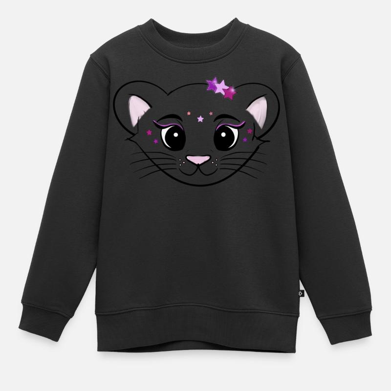 glitter cat - Kinder Premium Organic Sweatshirt - undefined