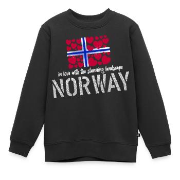Norvège Norvège - Sweat Premium enfant bio - noir - Devant - AI Model Kid Female (0cm)