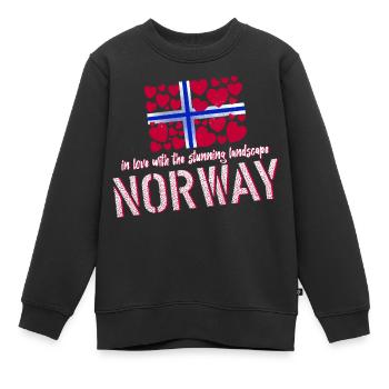 Norvège Norvège - Sweat Premium enfant bio - noir - Devant - AI Model Kid Female (0cm)