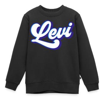 Lévi | Couleurs changeantes - Sweat Premium enfant bio - noir - Devant - AI Model Kid Female (0cm)