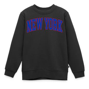 New York - Sweat Premium enfant bio - noir - Devant - AI Model Kid Female (0cm)