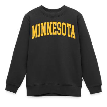 Minnesota gelb - Kinder Premium Organic Sweatshirt - Schwarz - Vorne - AI Model Kid Female (0cm)