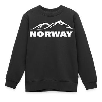 NORWAY - Kinder Premium Organic Sweatshirt - Schwarz - Vorne - AI Model Kid Female (0cm)