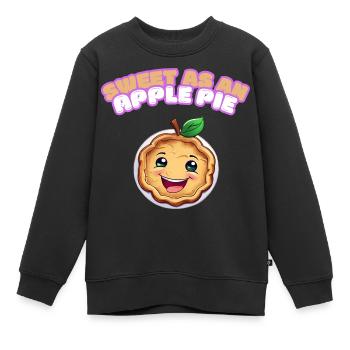 Reichhaltiges Apfelkuchen-Rezept - Kinder Premium Organic Sweatshirt - Schwarz - Vorne - AI Model Kid Female (0cm)