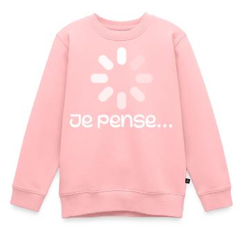 Grafisches Wort, denke ich - lustig - Kinder Premium Organic Sweatshirt - Rosa - Vorne - AI Model Kid Female (0cm)