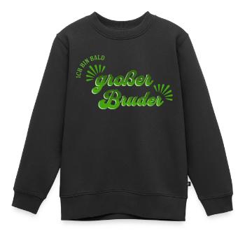 ich bin bald großer Bruder - Kinder Premium Organic Sweatshirt - Schwarz - Vorne - AI Model Kid Female (0cm)