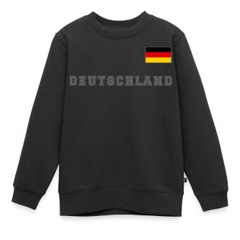 Look maillot de l’Allemagne avec drapeau sur la poitrine - Sweat Premium enfant bio - noir - Devant - AI Model Kid Female (0cm)