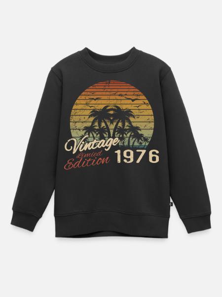 Vintage 1976 Anniversaire Cadeau 1976 Rétro 1976 - Sweat Premium enfant bio - noir