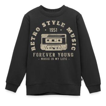 Retro 1951 Geburtstagsgeschenk 1951 Jahrgang 1951 - Kinder Premium Organic Sweatshirt - Schwarz - Vorne - AI Model Kid Female (0cm)