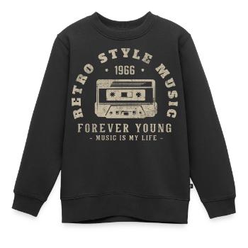 Retro 1966 Geburtstagsgeschenk 1966 Jahrgang 1966 - Kinder Premium Organic Sweatshirt - Schwarz - Vorne - AI Model Kid Female (0cm)