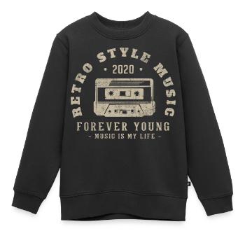 Retro 2020 Geburtstagsgeschenk 2020 Jahrgang 2020 - Kinder Premium Organic Sweatshirt - Schwarz - Vorne - AI Model Kid Female (0cm)