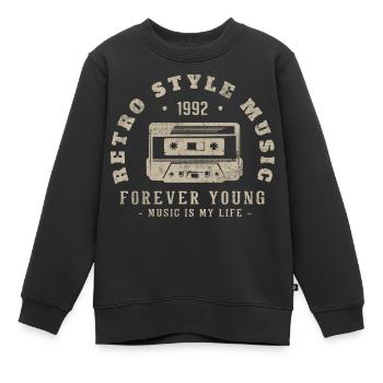 Retro 1992 Geburtstagsgeschenk 1992 Jahrgang 1992 - Kinder Premium Organic Sweatshirt - Schwarz - Vorne - AI Model Kid Female (0cm)
