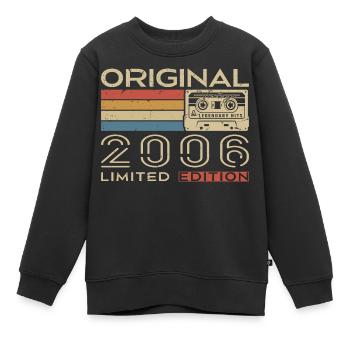 2006 Retro 2006 Geburtstagsgeschenk - Jahrgang 2006 - Kinder Premium Organic Sweatshirt - Schwarz - Vorne - AI Model Kid Female (0cm)
