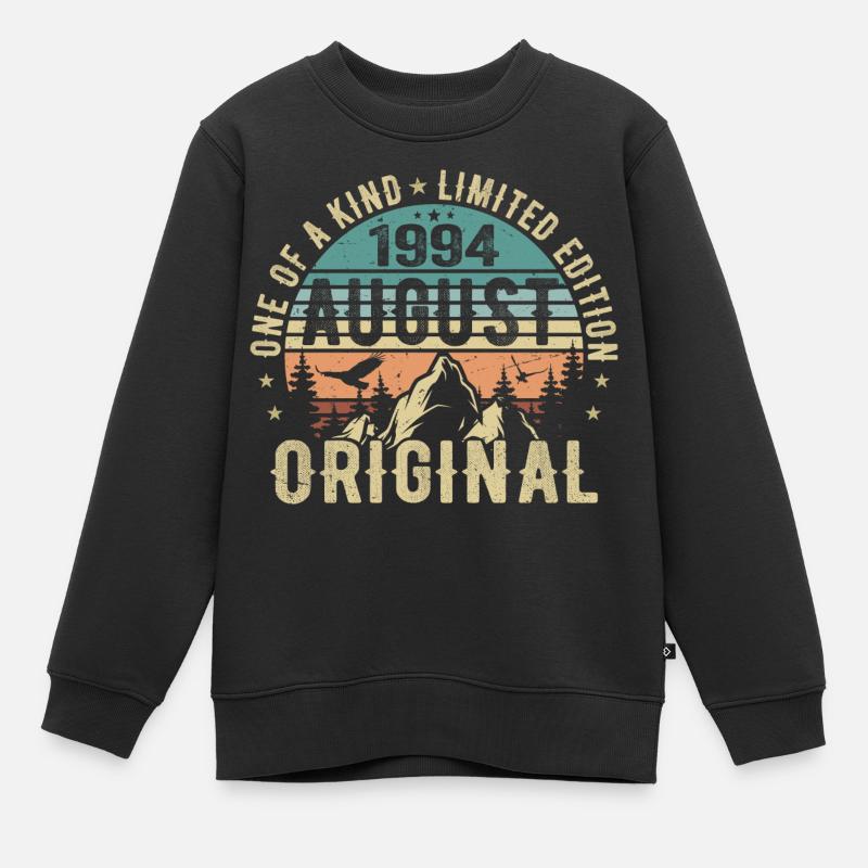 August 1994 - Geboren Im August 1994 - Geburtstags - Kinder Premium Organic Sweatshirt - Schwarz