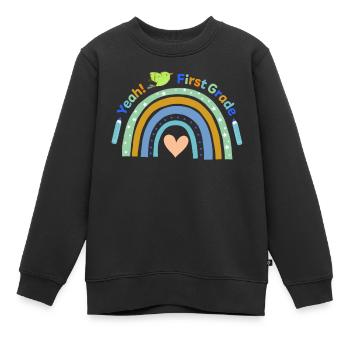 Erste Klasse - Kinder Premium Organic Sweatshirt - Schwarz - Vorne - AI Model Kid Female (0cm)