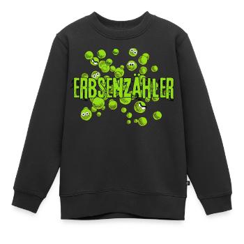 Compteur de haricots mme cacahuète vert fun bande dessinée - Sweat Premium enfant bio - noir - Devant - AI Model Kid Female (0cm)