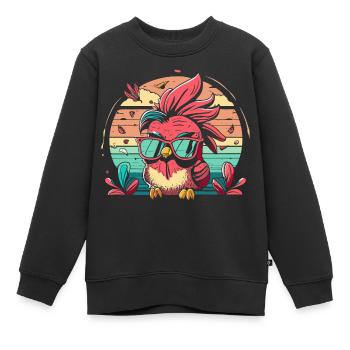 Cardinal Vogel Cardinal Rouge - Sweat Premium enfant bio - noir - Devant - AI Model Kid Female (0cm)