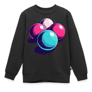 Boules de billard - Sweat Premium enfant bio - noir - Devant - AI Model Kid Female (0cm)