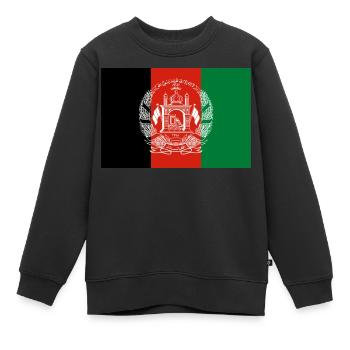Afghanistan - Sweat Premium enfant bio - noir - Devant - AI Model Kid Female (0cm)