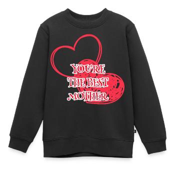 You are the best mom. - Sweat Premium enfant bio - noir - Devant - AI Model Kid Female (0cm)