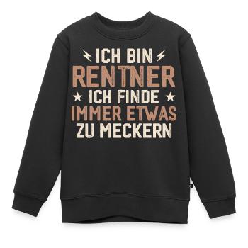 Rentner immer etwas zu meckern lustig - Kinder Premium Organic Sweatshirt - Schwarz - Vorne - AI Model Kid Female (0cm)